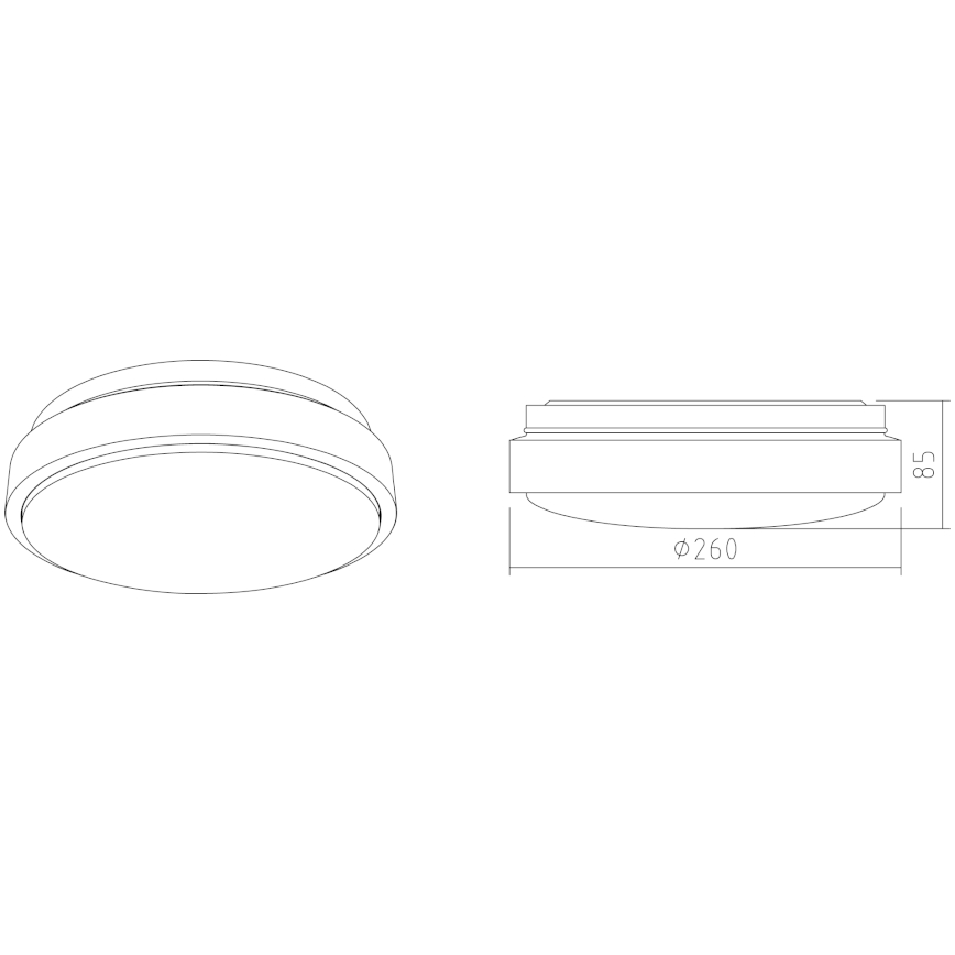 APLED - LED Плафониера LENS PP TRICOLOR LED/12W/230V IP41 2700 - 6500K 825lm