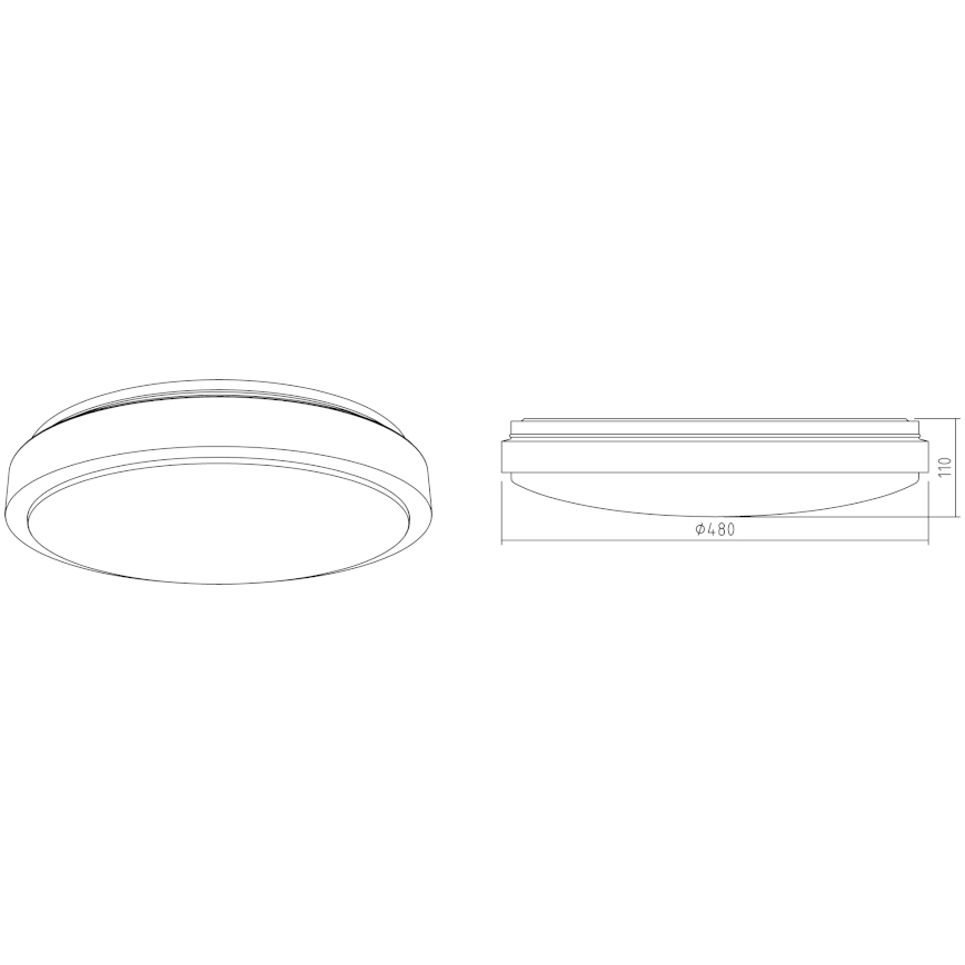 APLED - LED Плафониера LENS PP TRICOLOR LED/36W/230V IP41 2700 - 6500K 2520lm