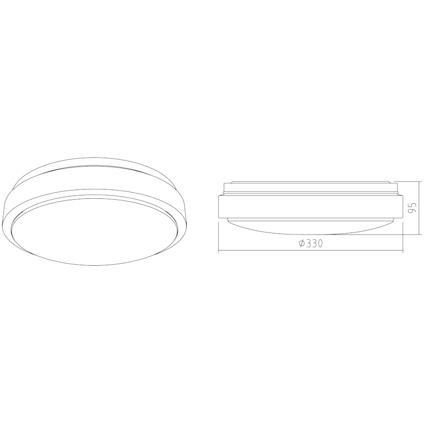 APLED - LED Плафониера LENS R TRICOLOR LED/12W/230V IP41 2700 - 6500K 825lm