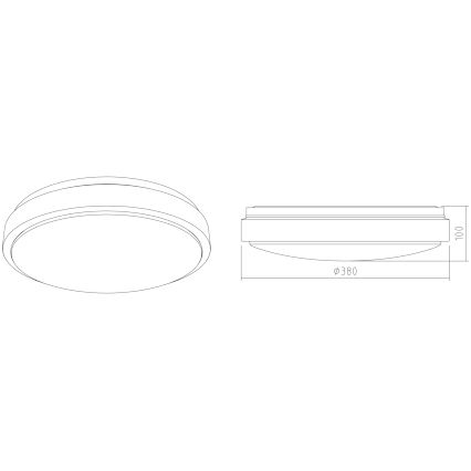 APLED - LED Плафониера LENS R TRICOLOR LED/24W/230V IP41 2700 - 6500K 1680lm