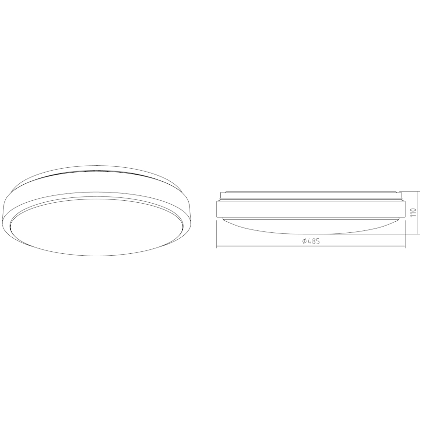 APLED - LED Плафониера LENS R TRICOLOR LED/36W/230V IP41 2700 - 6500K 2520lm
