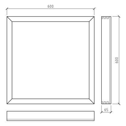 APLED - LED Повърхностен панел QUADRA LED/40W/230V дъб