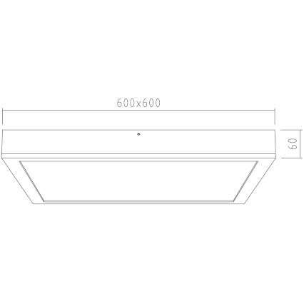 APLED - LED Повърхностен панел QUADRA LED/42W/230V дъб