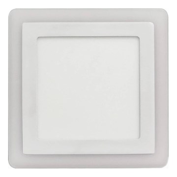 APLED - LED Вградено осветително тяло за баня SQUARE DUO LED/4W + LED/12W/230V IP41 3000/4000K 19,5x19,5 см бяло