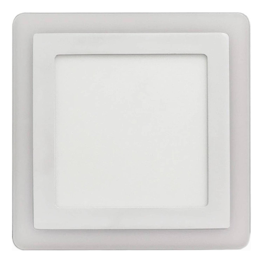 APLED - LED Вградено осветително тяло за баня SQUARE DUO LED/4W + LED/12W/230V IP41 3000/4000K 19,5x19,5 см бяло