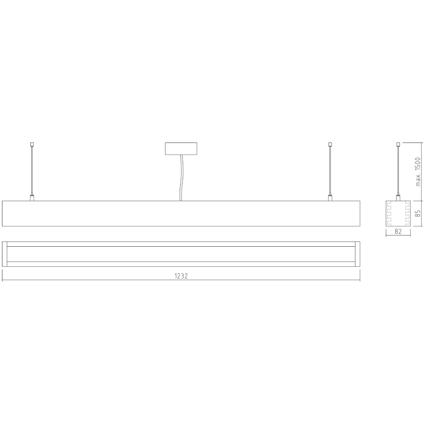 APLED - LED Висящ полилей LOOK LED/36W/230V 4000K 120 см дъб