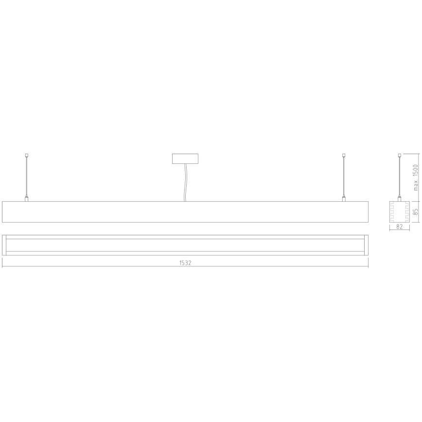 APLED - LED Висящ полилей LOOK LED/48W/230V 4000K 150 см дъб