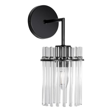 Аплик 1xE27/60W/230V черен/прозрачен