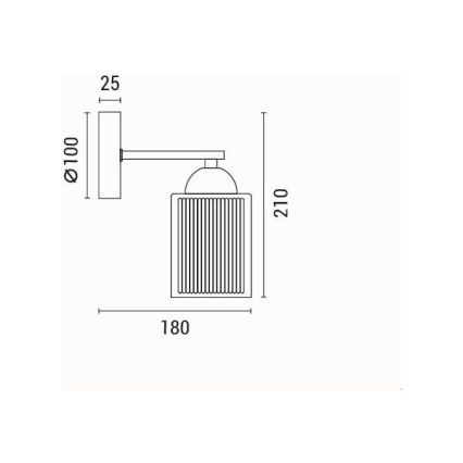 Аплик 1xE27/60W/230V