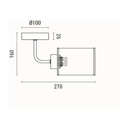 Аплик 1xE27/60W/230V
