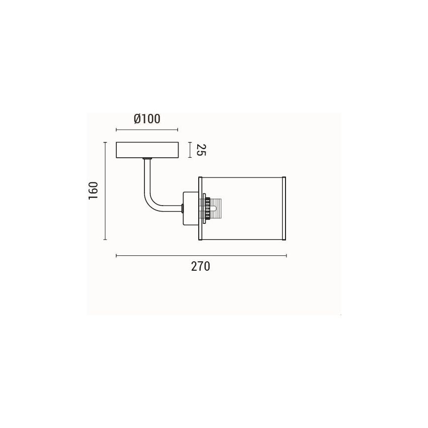 Аплик 1xE27/60W/230V