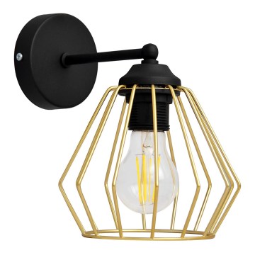 Аплик AGAT 1xE27/15W/230V златист/черен