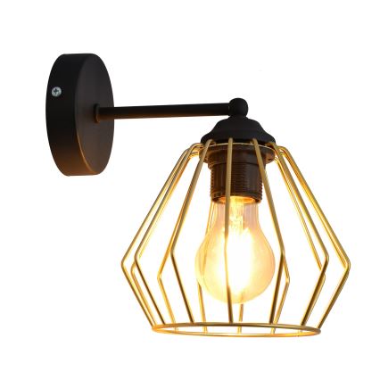 Аплик AGAT 1xE27/15W/230V златист/черен