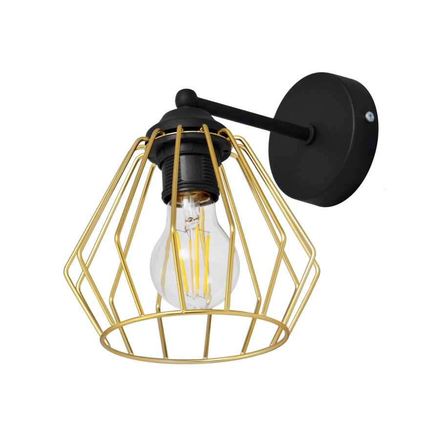 Аплик AGAT 1xE27/15W/230V златист/черен