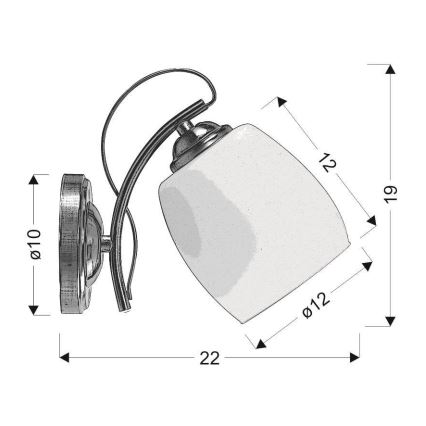 Аплик AMBA 1xE27/40W/230V