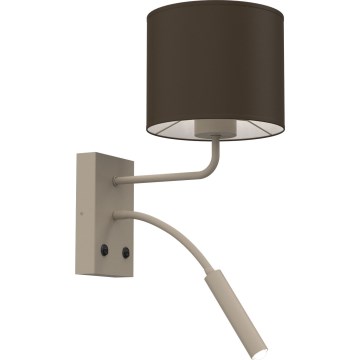 Аплик ARDEN 1xE27/15W/230V + 1xG9/8W бежов/кафяв