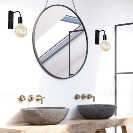 Аплик ASTRID 1xE27/60W/230V лъскаво черен