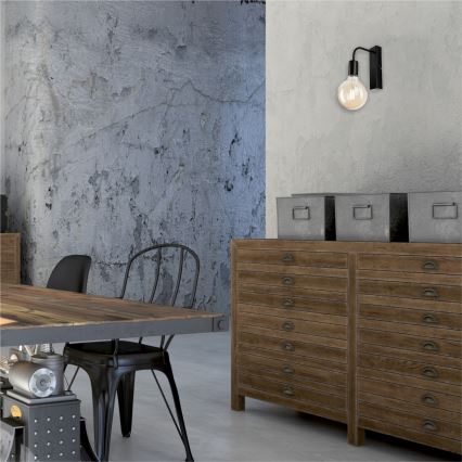 Аплик ASTRID 1xE27/60W/230V лъскаво черен