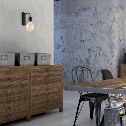 Аплик ASTRID 1xE27/60W/230V матов черен