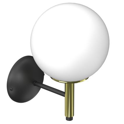 Аплик AWINION 1xE27/15W/230V бял/златист/черен