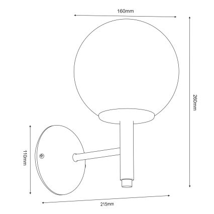 Аплик AWINION 1xE27/15W/230V бял/златист/черен