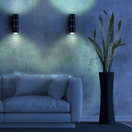 Аплик BAMBOO 2xGU10/10W/230V черен