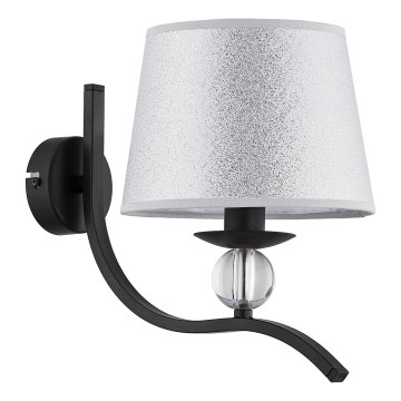 Аплик BARNI 1xE14/10W/230V черен/сребрист