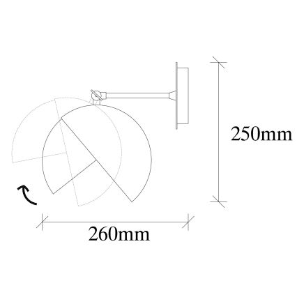 Аплик BERCESTE 1xE27/40W/230V