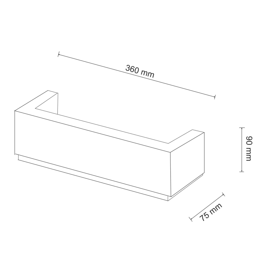 Аплик BRICK 2xE14/12W/230V гипс/бял