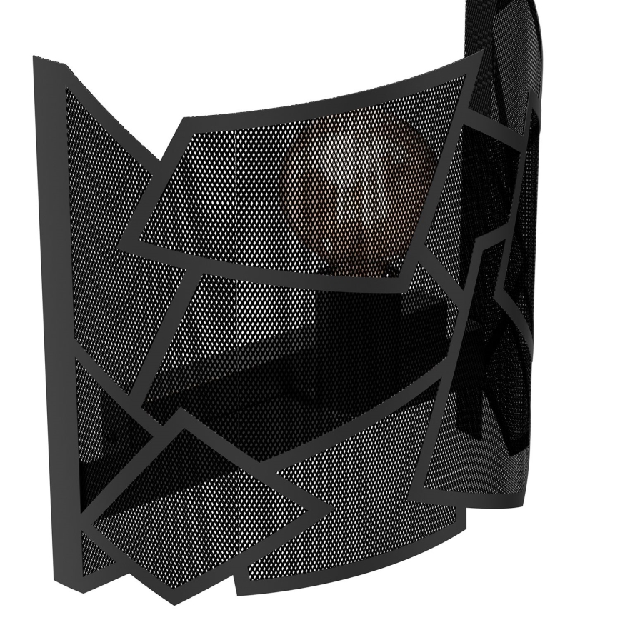 Аплик CAMO 1xE27/15W/230V черен