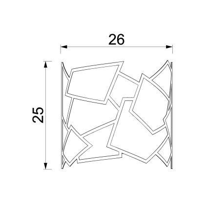 Аплик CAMO 1xE27/15W/230V черен
