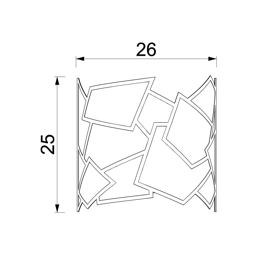 Аплик CAMO 1xE27/15W/230V черен