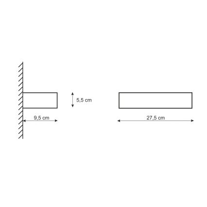 Аплик CEGIELKA 1xE14/12W/230V гипс/бял