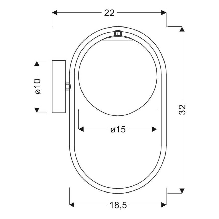 Аплик CORDEL 1xG9/28W/230V черен