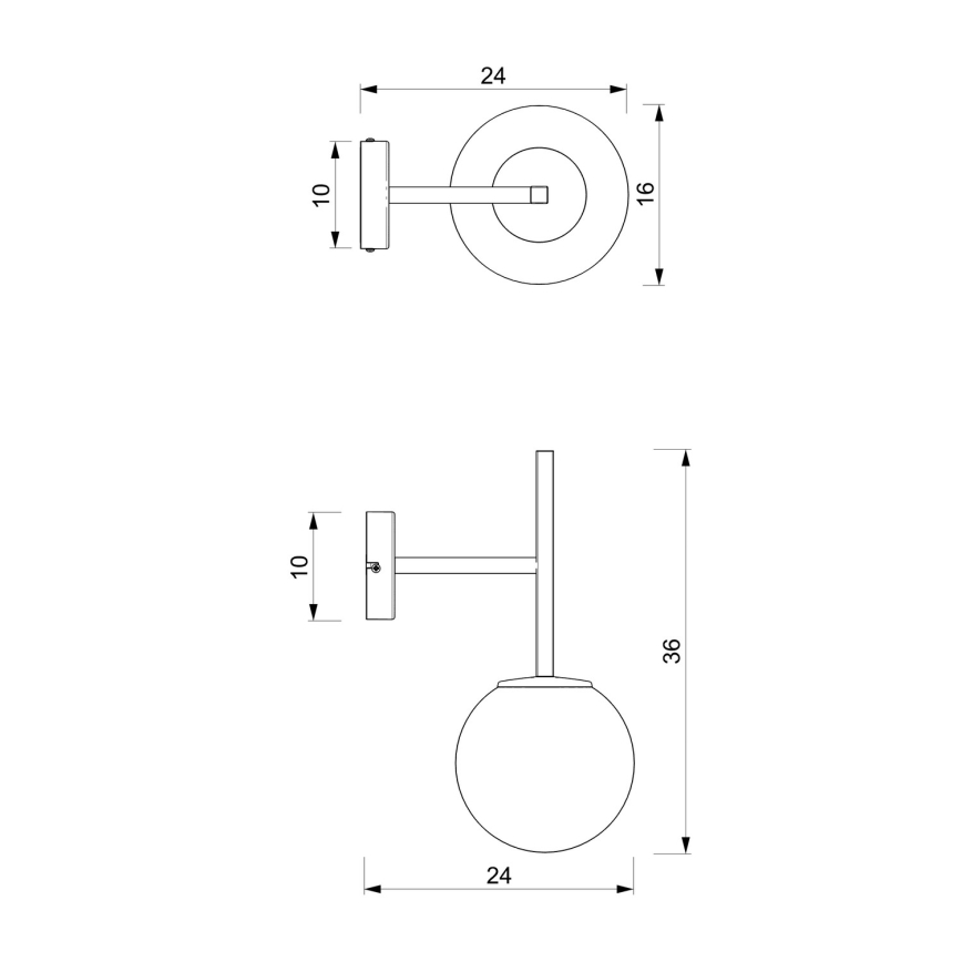 Аплик DAGA 1xE14/60W/230V