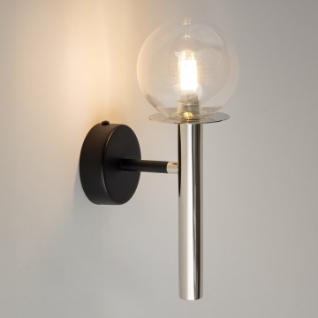 Аплик DAISY 1xG9/12W/230V лъскав хром/черен/прозрачен