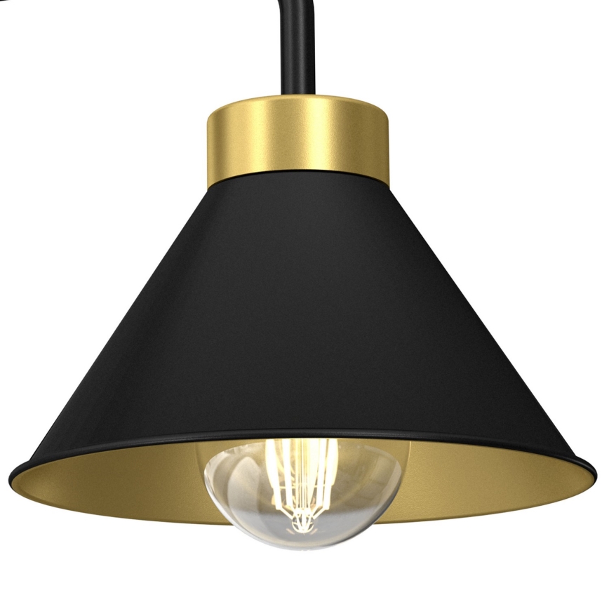 Аплик DEMET 1xE27/60W/230V черен/златист