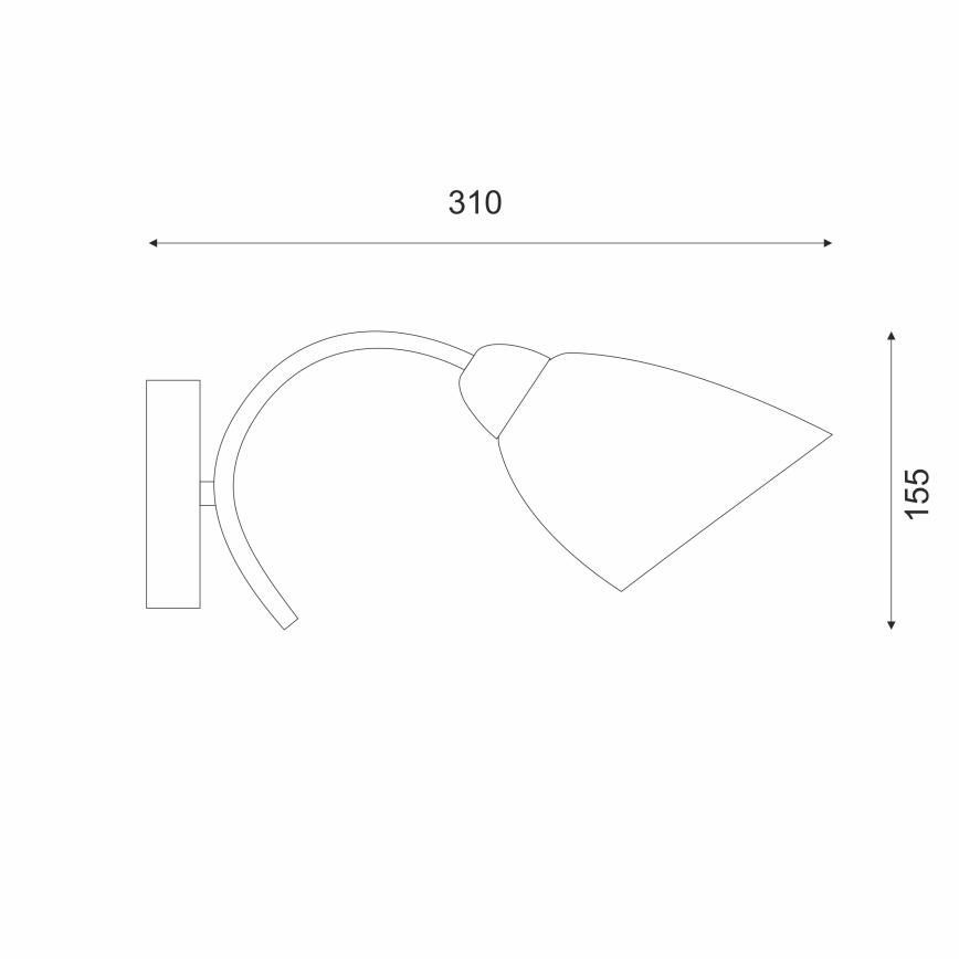 Аплик DONNA 1xE27/60W/230V патина