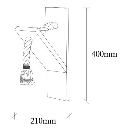 Аплик EREBOS 1xE27/40W/230V