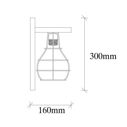 Аплик EREBOS 1xE27/40W/230V