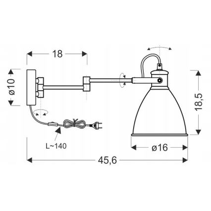 Аплик ESPERA 1xE27/40W/230V