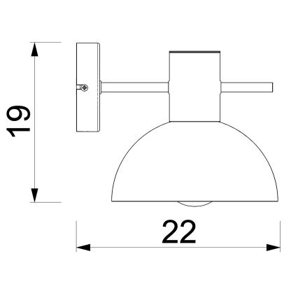 Аплик ESTATE MINI 1xE27/15W/230V черен