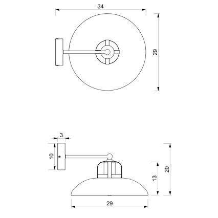 Аплик FELIX 1xE27/60W/230V бял