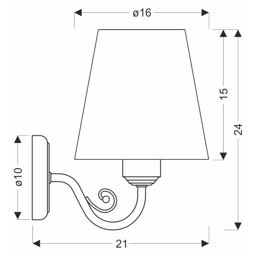 Аплик FIREZ 1xE27/40W/230V бял/сив