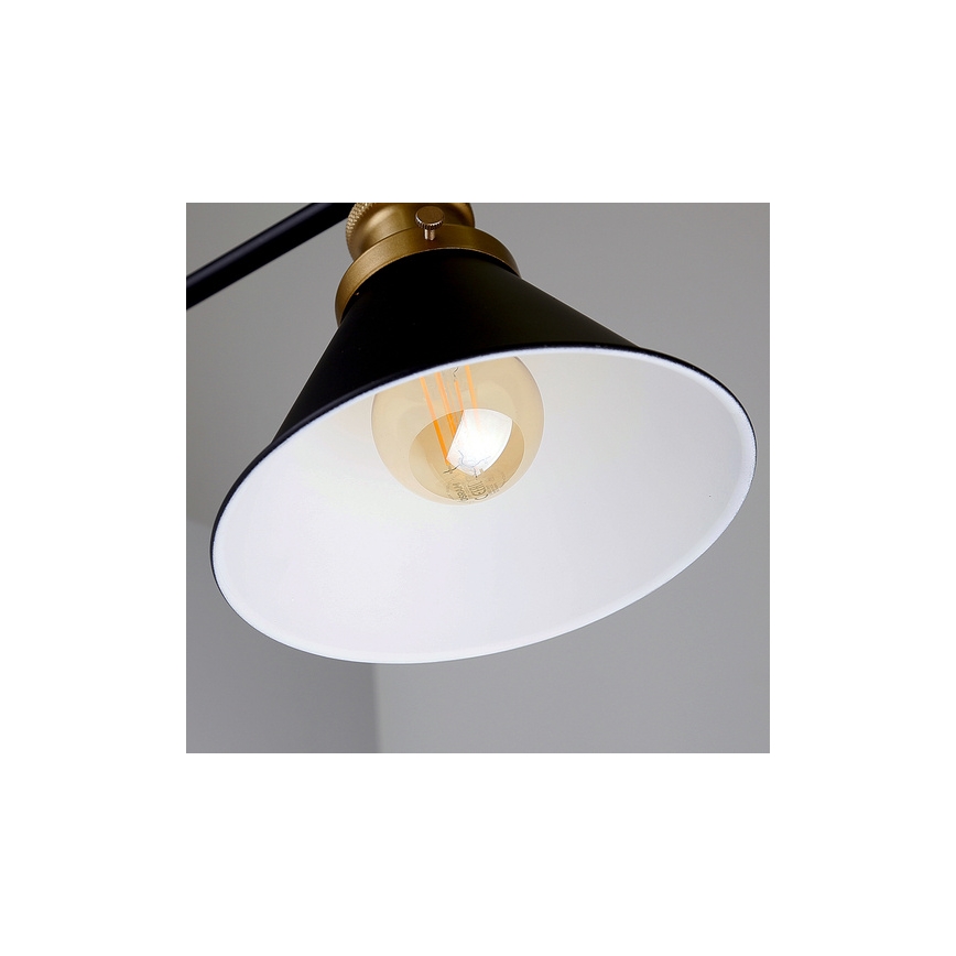 Аплик FUNDO 1xE27/40W/230V черен/златист