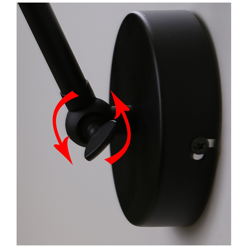 Аплик FUNDO 1xE27/40W/230V черен/златист