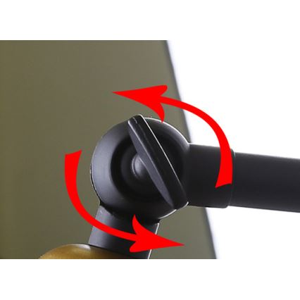 Аплик FUNDO 1xE27/40W/230V черен/златист