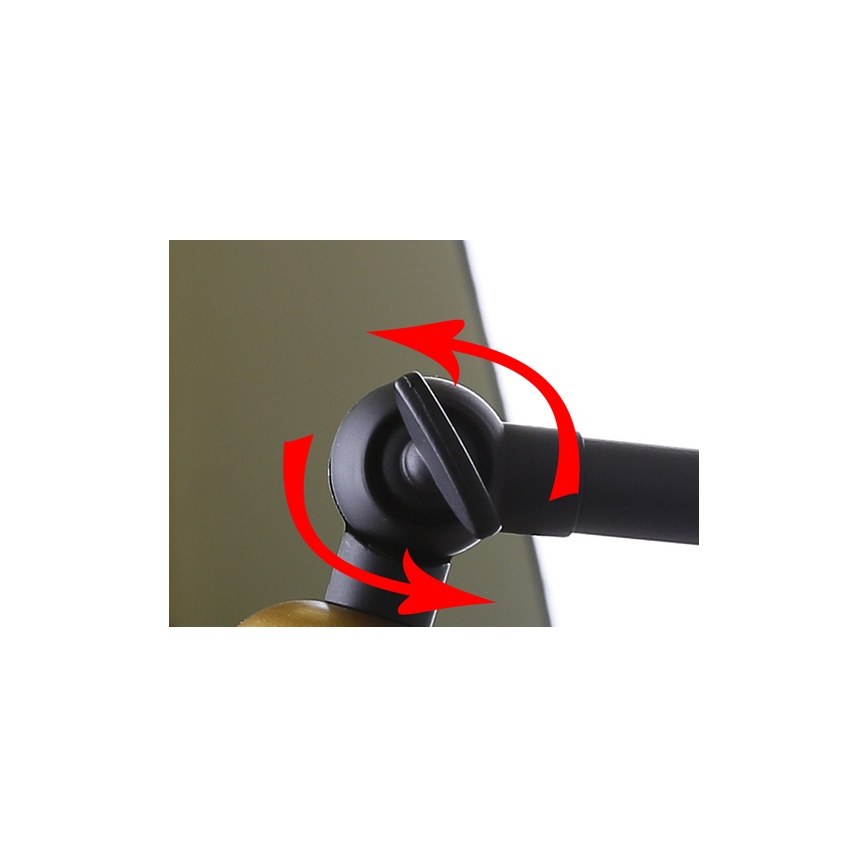 Аплик FUNDO 1xE27/40W/230V черен/златист