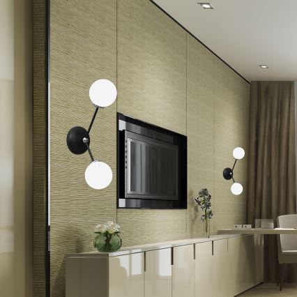 Аплик JOY 2xE14/40W/230V черен/лъскав хром