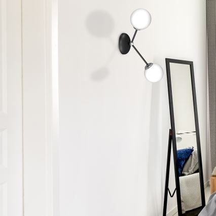 Аплик JOY 2xE14/40W/230V черен/лъскав хром